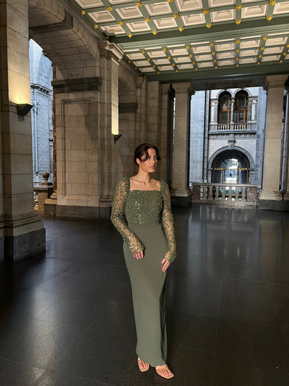 The Melek dress khaki