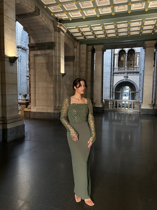 The Melek dress khaki