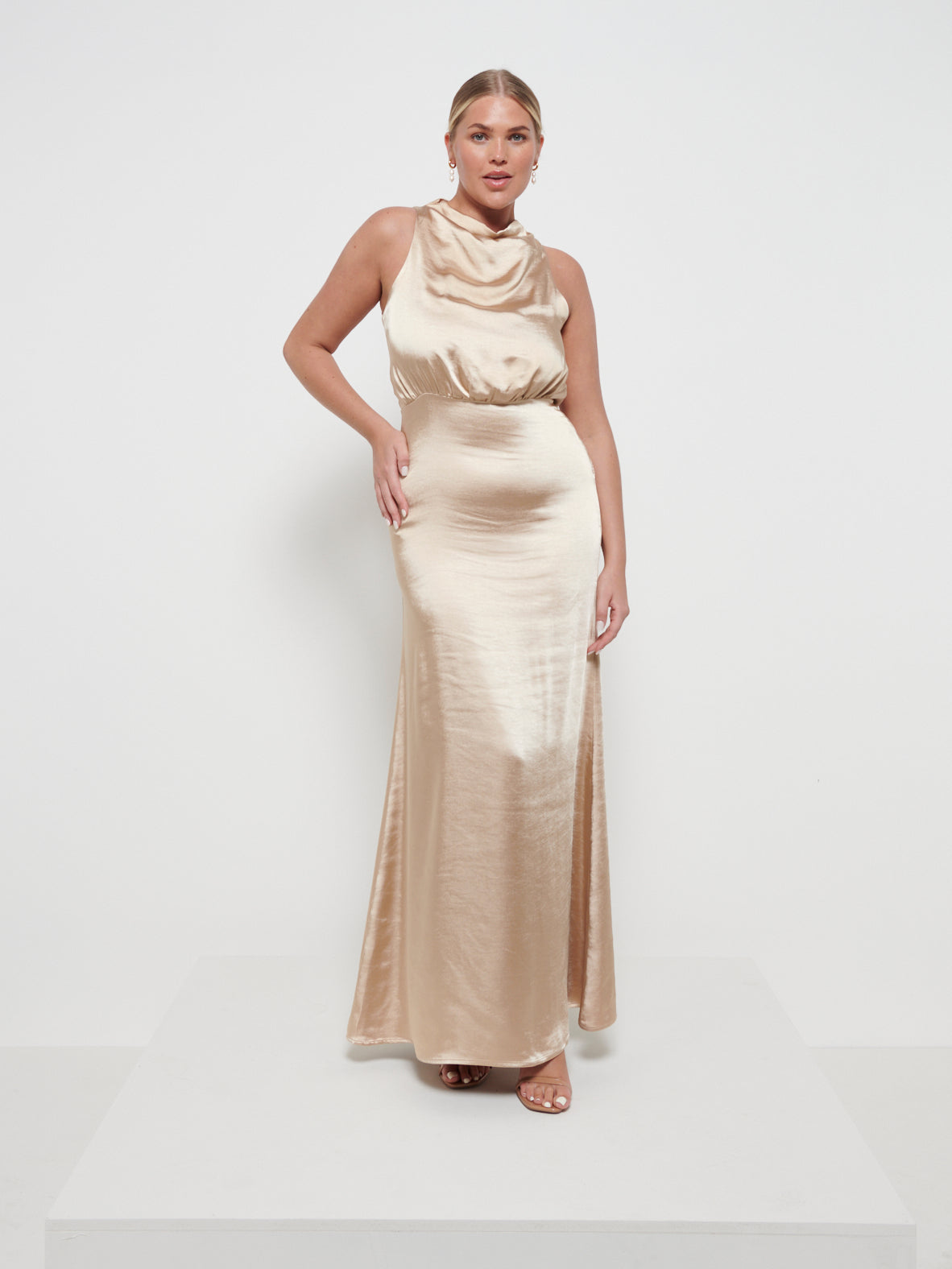 Farrah Maxi Bridesmaid Dress - Matte Bronze
