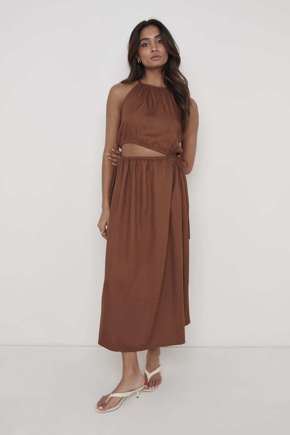 Fleur Cut Out Midaxi - Espresso