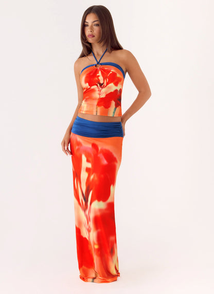 Fraser Maxi Skirt - Sunburnt Petal