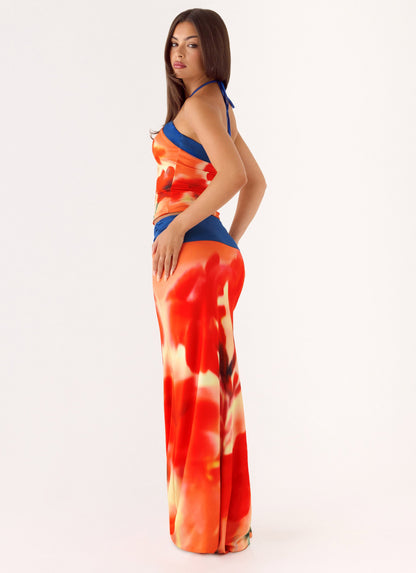 Fraser Maxi Skirt - Sunburnt Petal