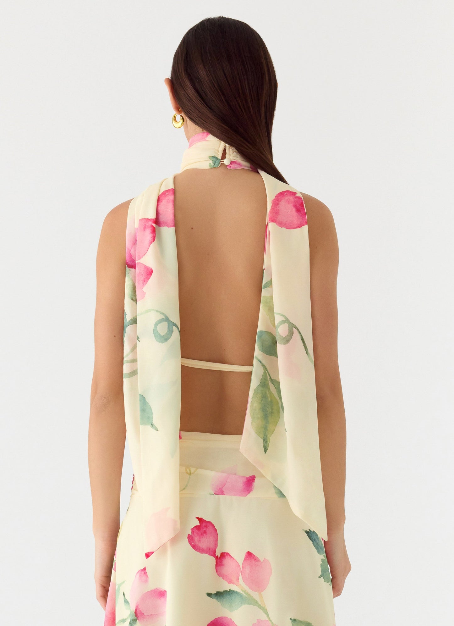Get Me Halter Backless Top - Lemon Soleil