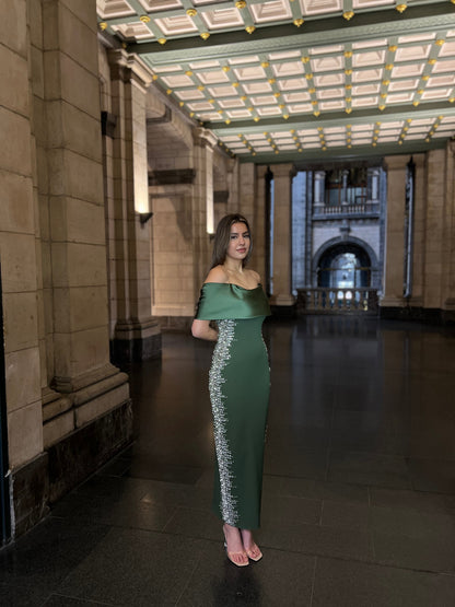 The Meral dress khaki