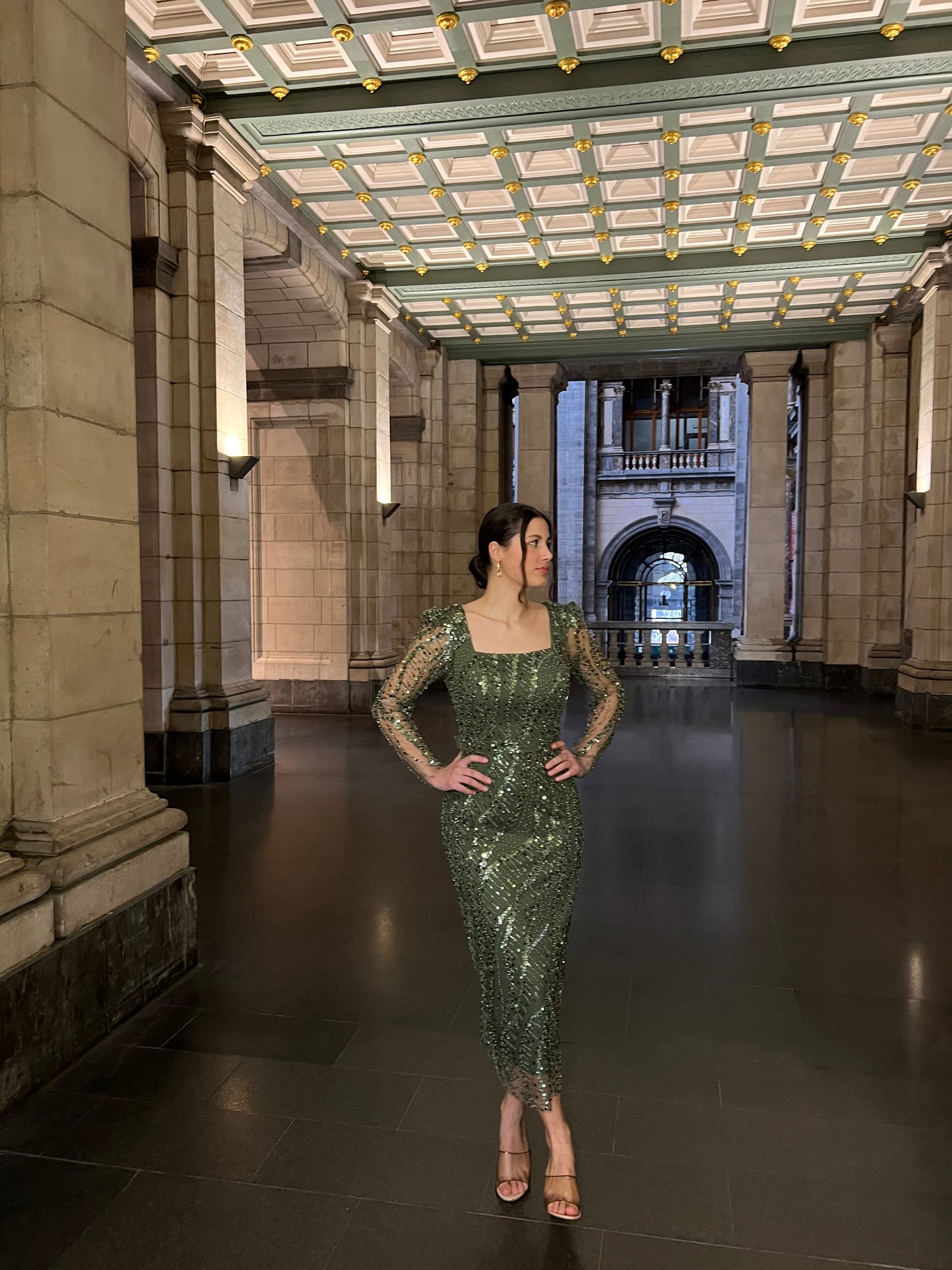 The Sina dress green