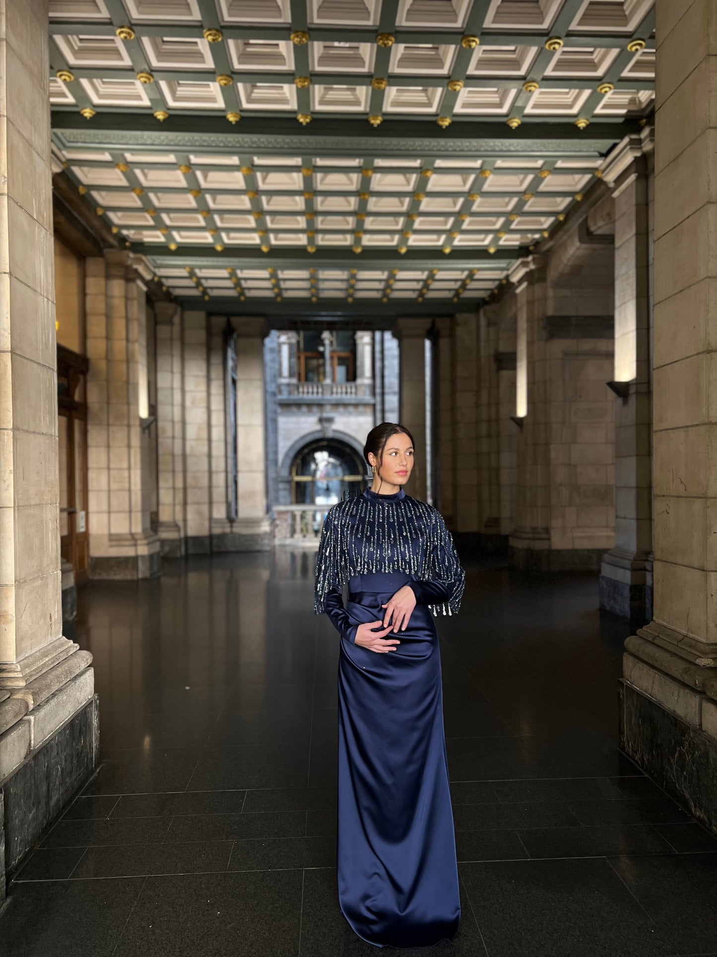 The Dariya dress blue