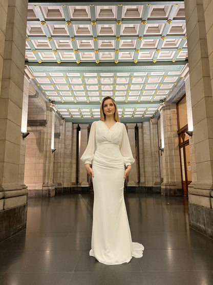 The Sevda dress white