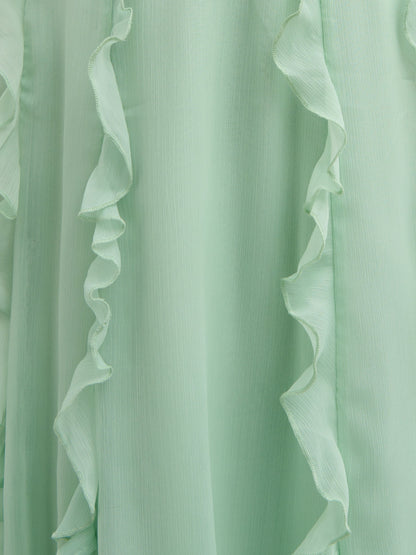 Ingrid Ruffle Maxi Dress - Sage