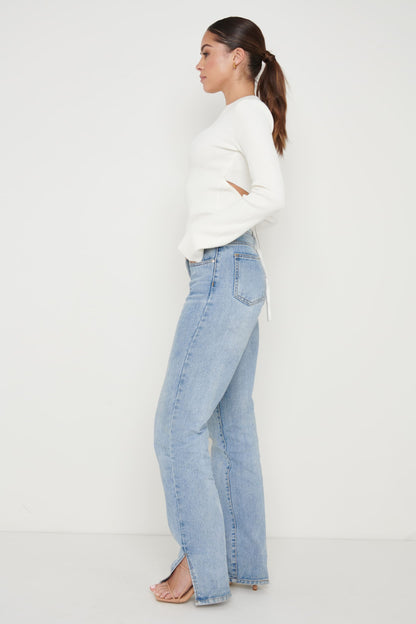 Jayla Tie Back Knit Top - Cream