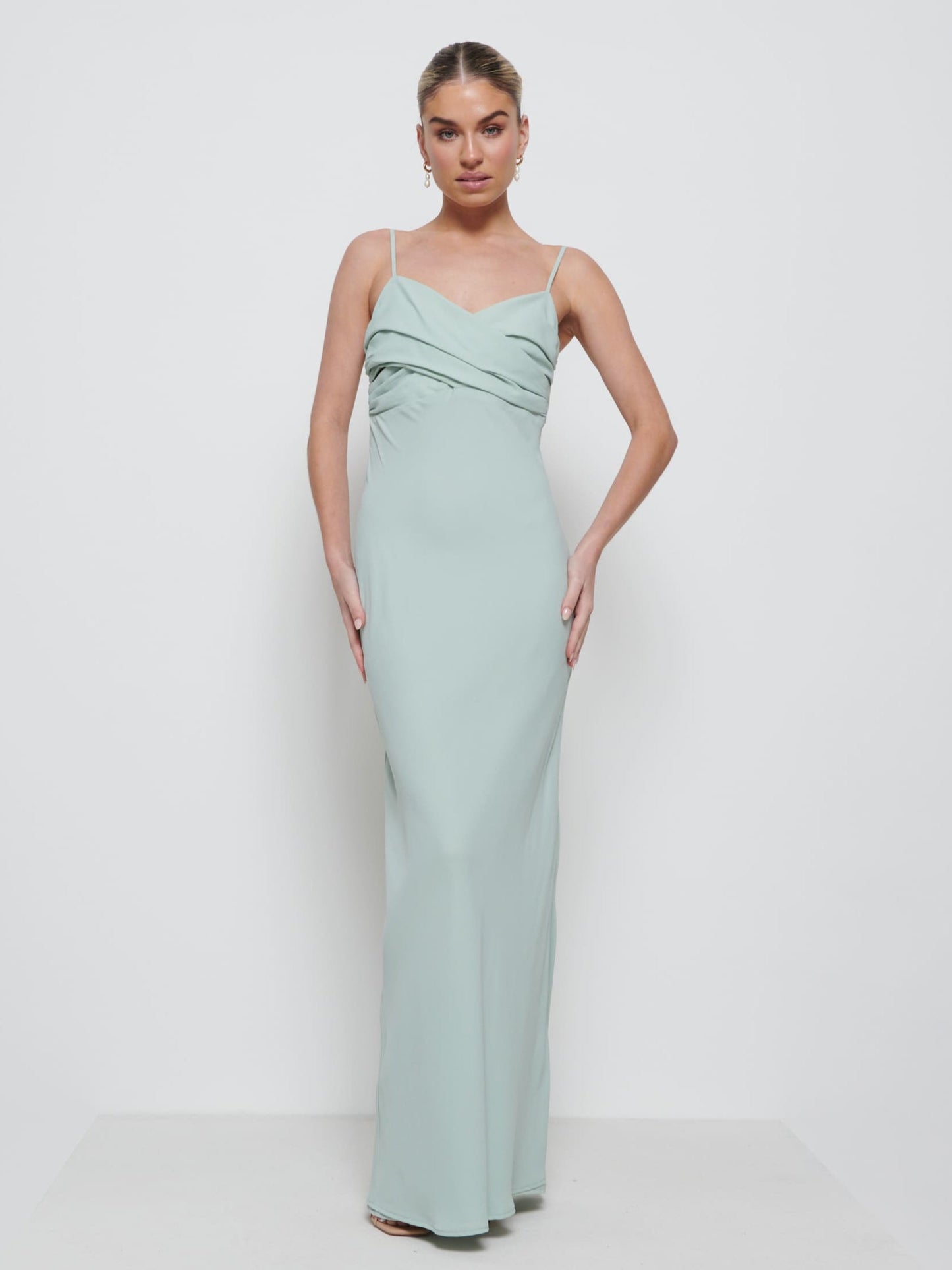 Kehlani Twist Cami Bridesmaid Dress - Sage