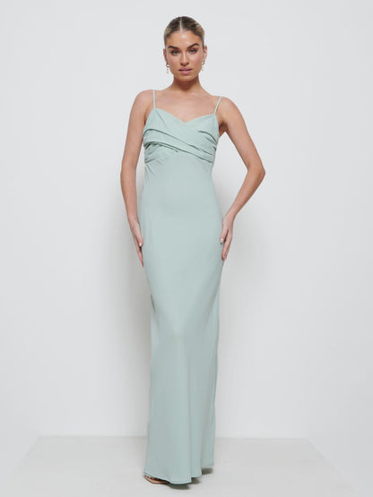 Kehlani Twist Cami Bridesmaid Dress - Sage