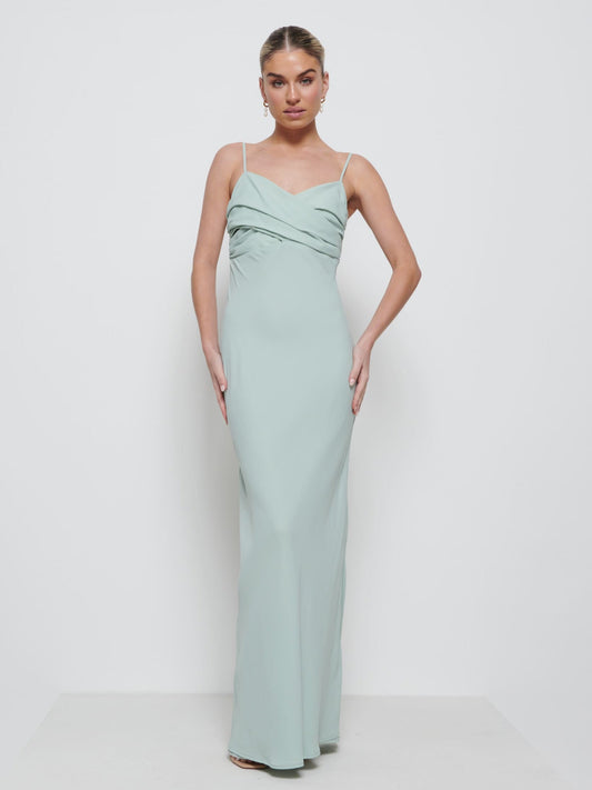 Kehlani Twist Cami Bridesmaid Dress - Sage