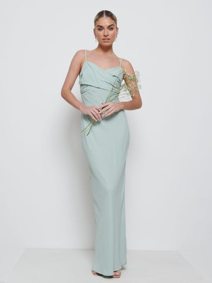 Kehlani Twist Cami Bridesmaid Dress - Sage