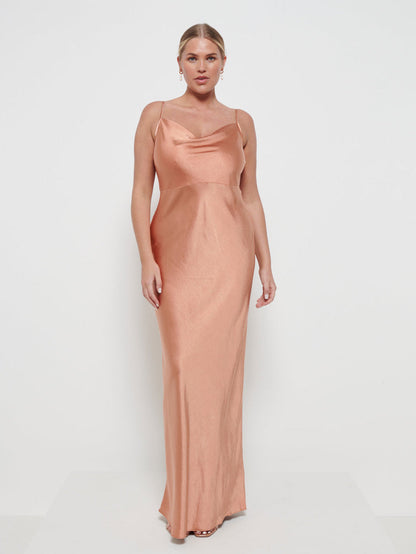 Keisha Maxi Bridesmaid Dress - Matte Cinnamon