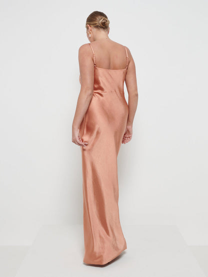 Keisha Maxi Bridesmaid Dress - Matte Cinnamon