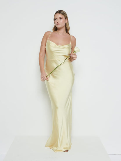 Keisha Bridesmaid Maxi Dress - Lemon