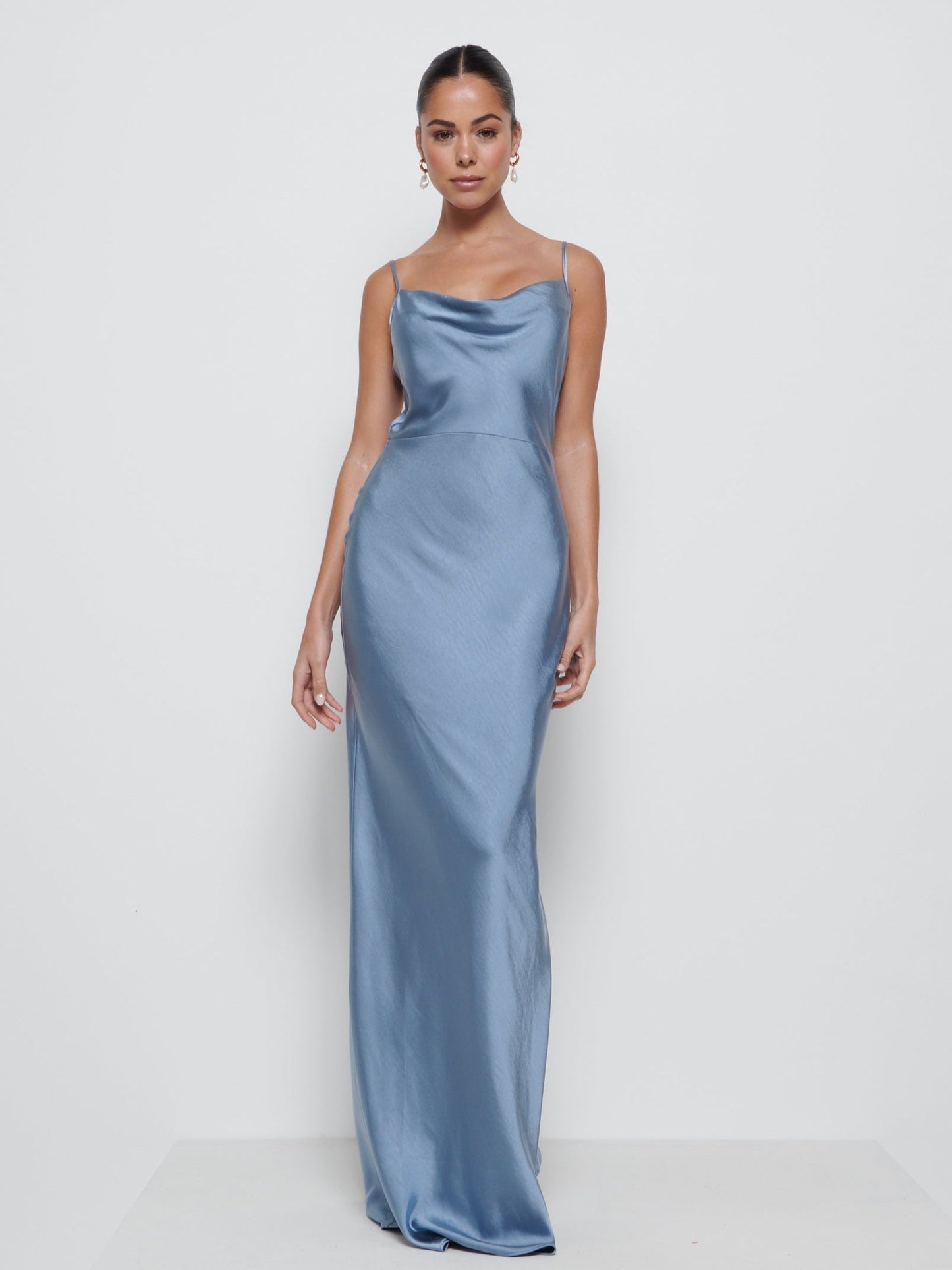Keisha Maxi Bridesmaid Dress - Dusty Blue