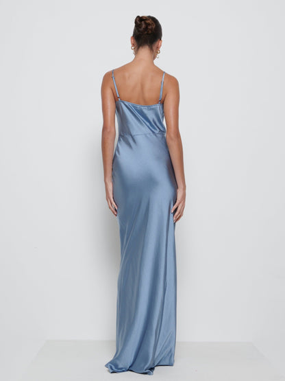 Keisha Maxi Bridesmaid Dress - Dusty Blue