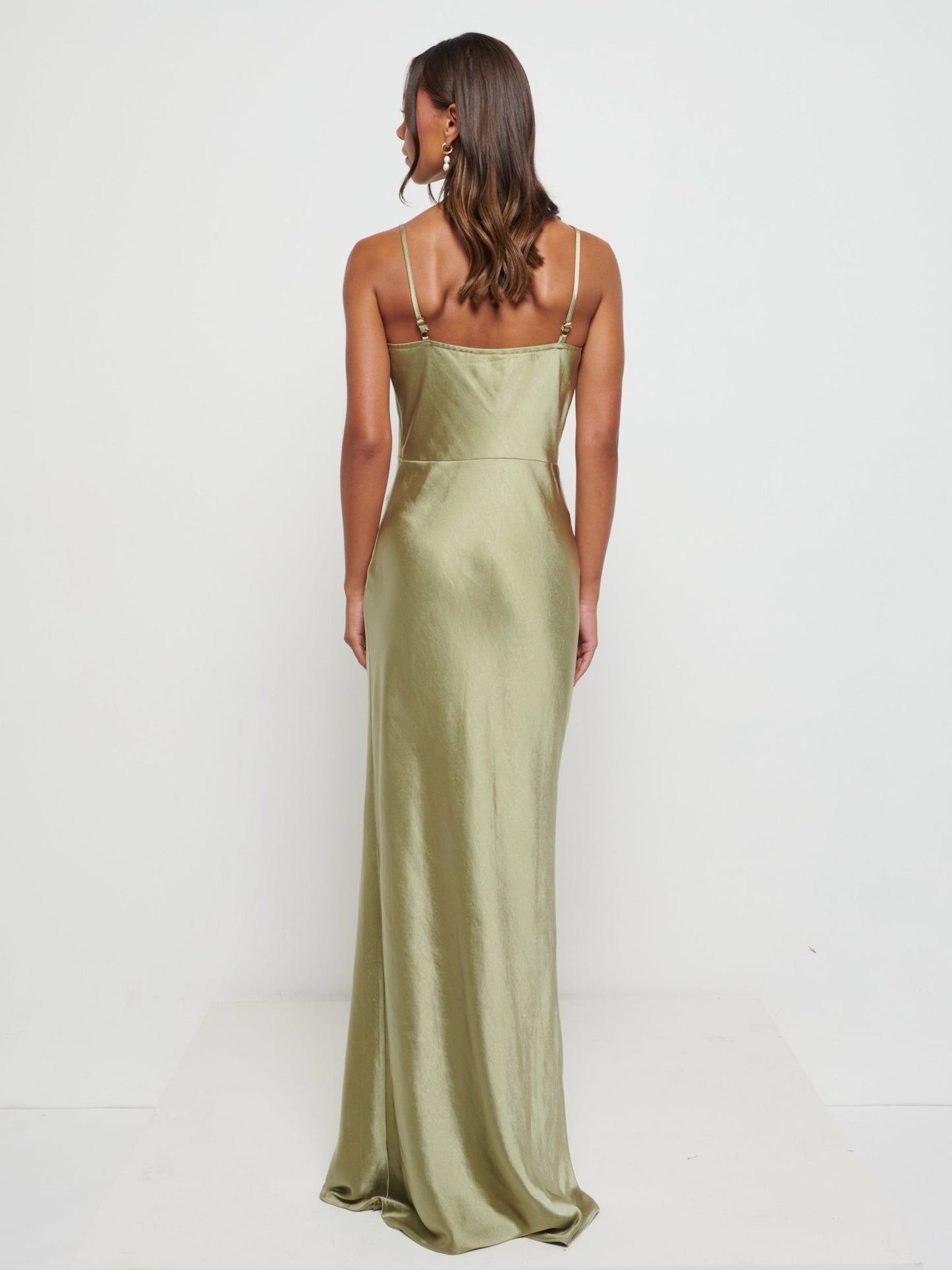 Keisha Maxi Bridesmaid Dress - Matte Olive