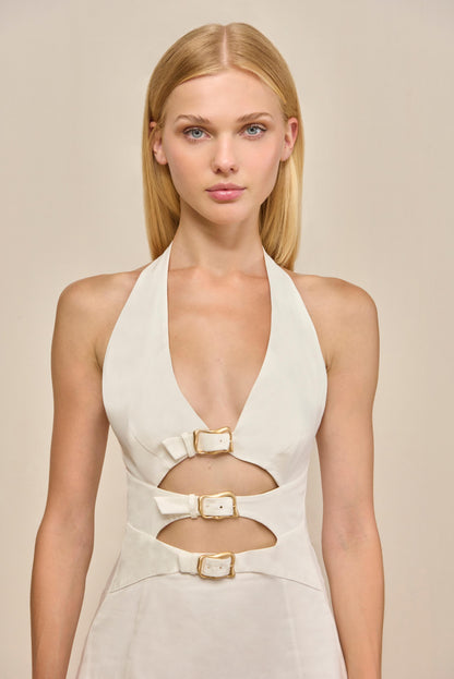 BRAXTON DRESS - OFF WHITE