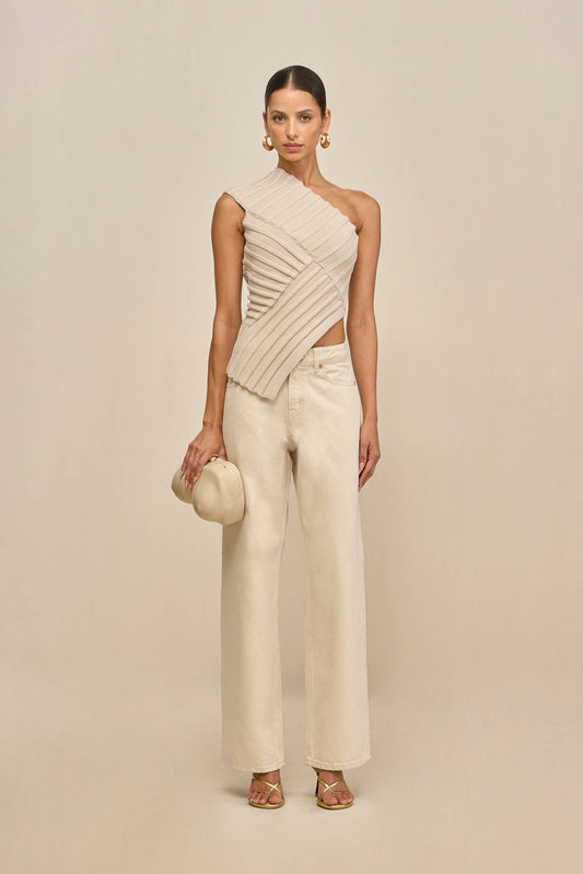 DEL KNIT TOP - MUSHROOM