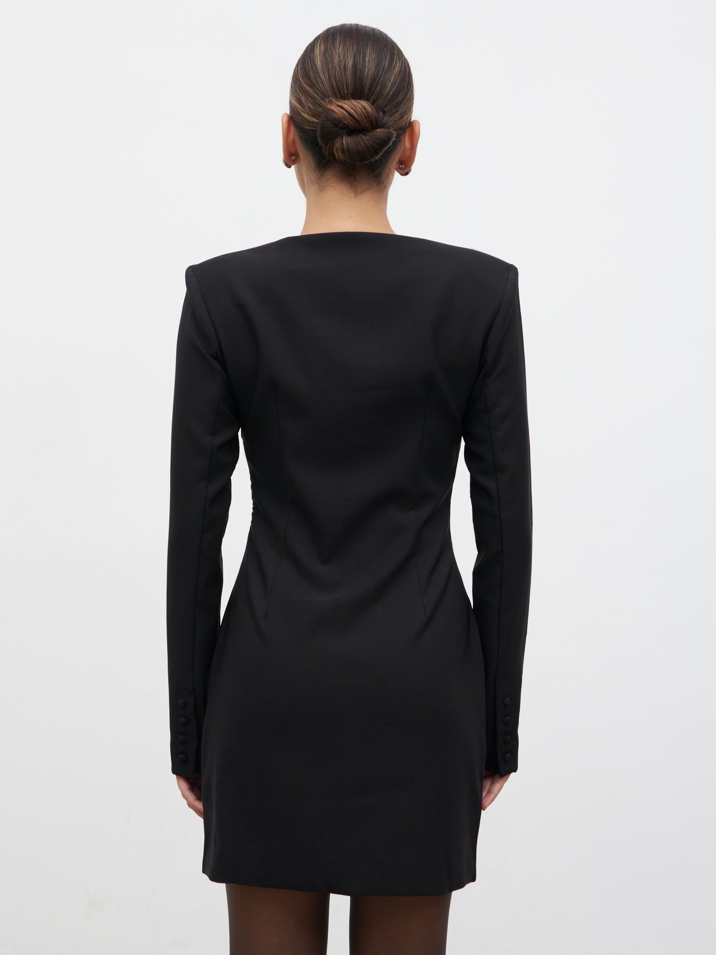 Lou Embellished Trim Mini Dress - Black