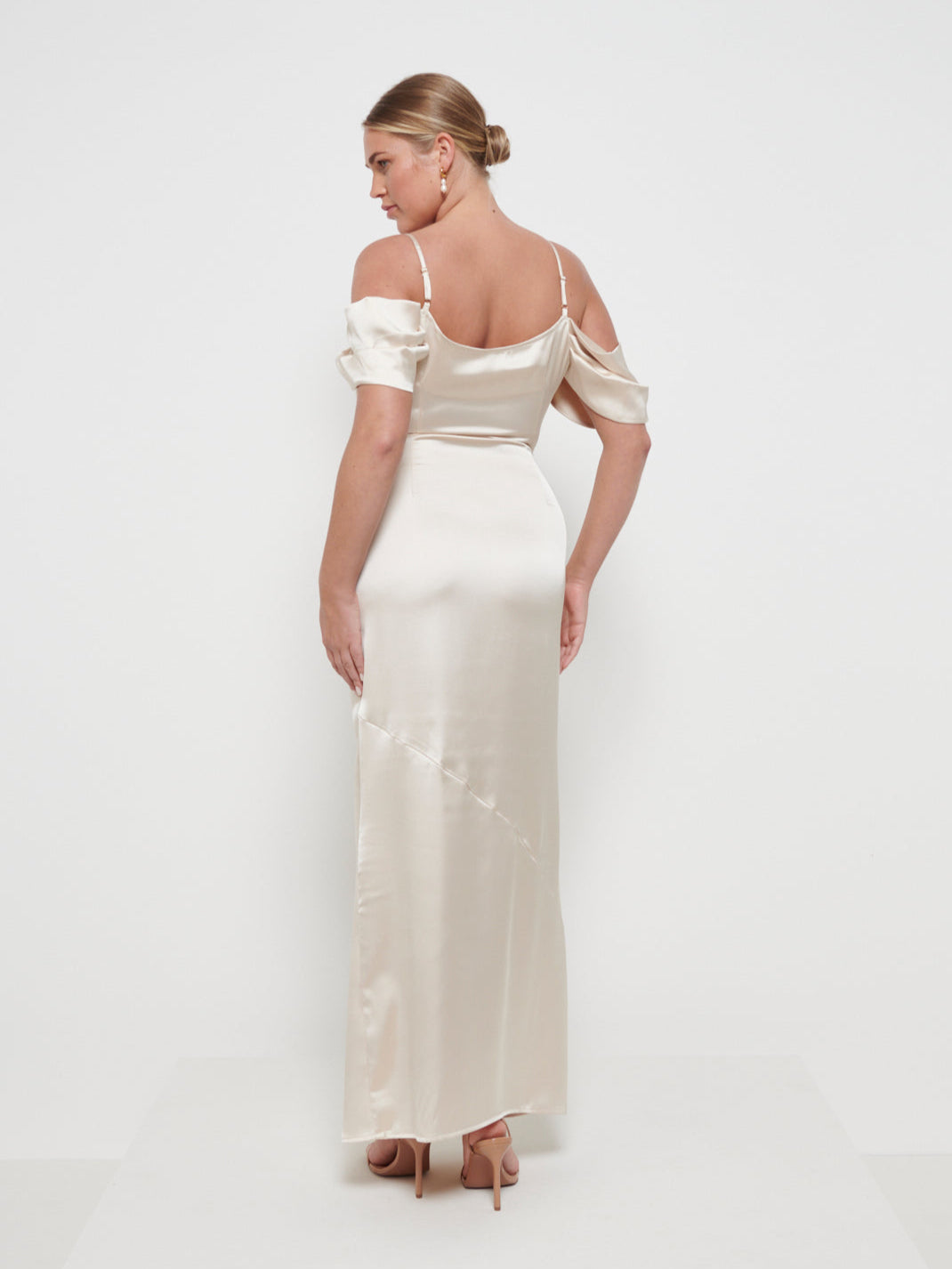 Lucette Recycled Maxi Bridesmaid Dress - Champagne