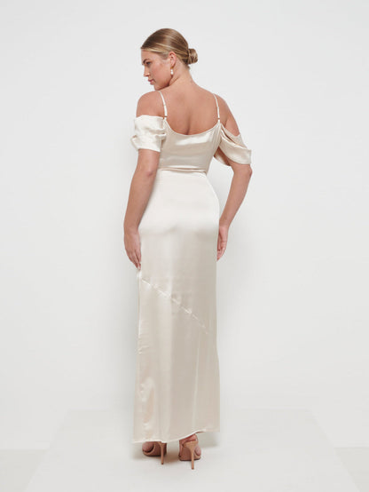 Lucette Recycled Maxi Bridesmaid Dress - Champagne