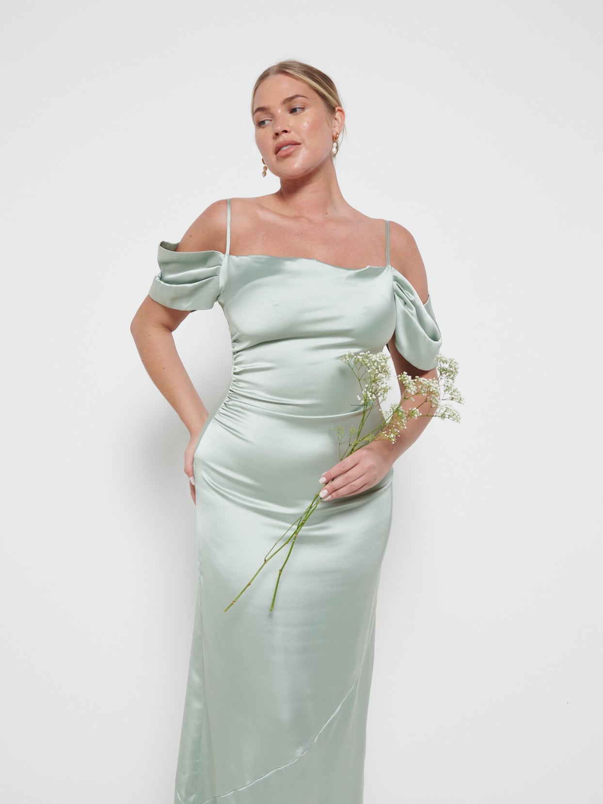 Lucette Recycled Maxi Bridesmaid Dress - Sage