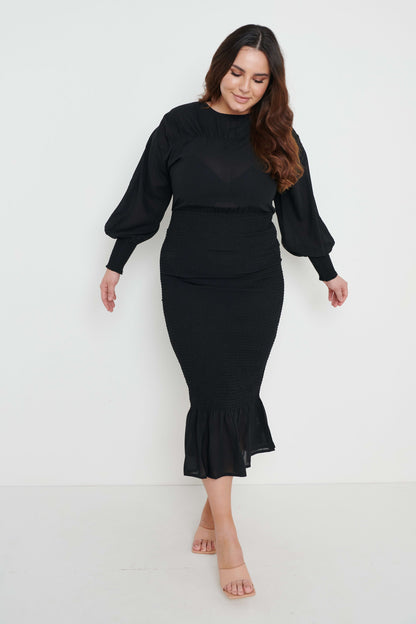 Lucille Midaxi Dress- Black