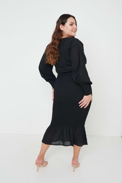 Lucille Midaxi Dress- Black