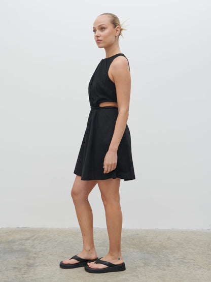 Melody Cut Out Mini Dress - Black