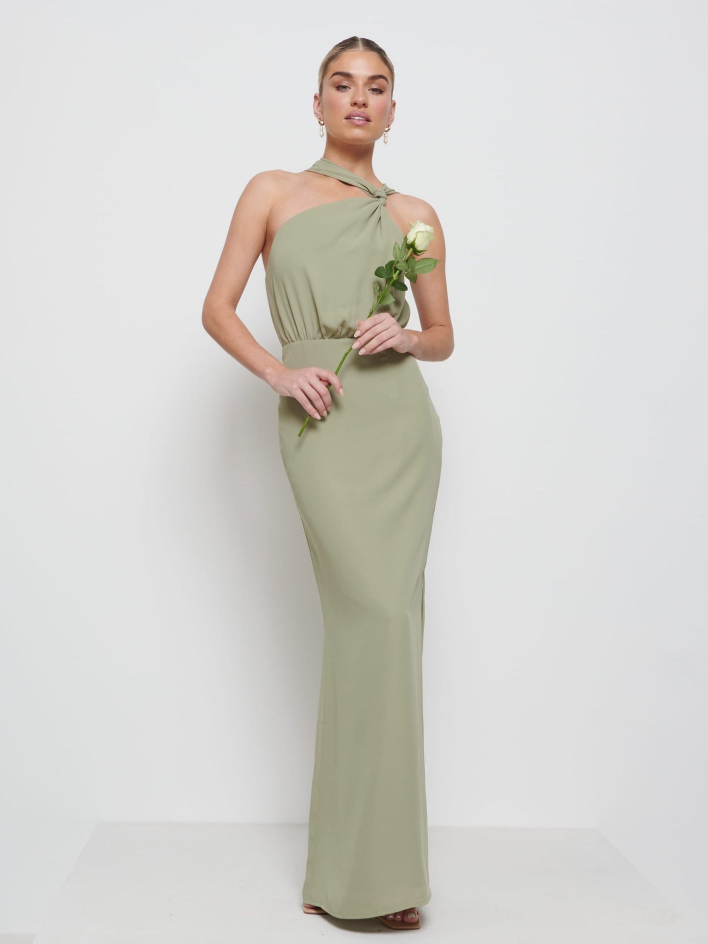 Milly Chiffon Bridesmaid Dress - Olive