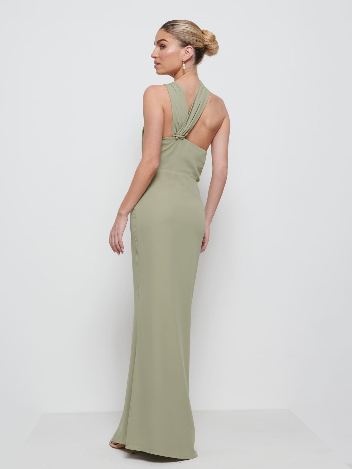Milly Chiffon Bridesmaid Dress - Olive