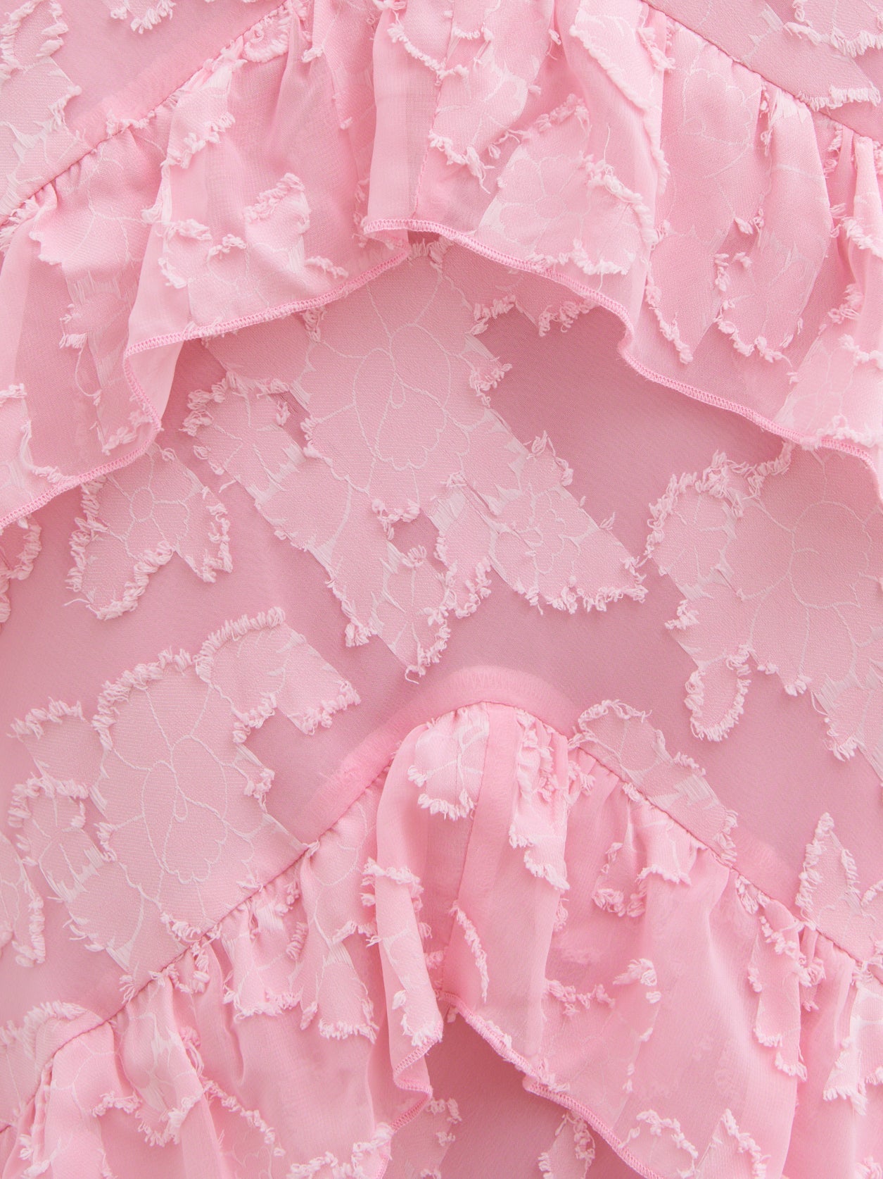 Novie Ruffle Maxi Dress - Posie Pink