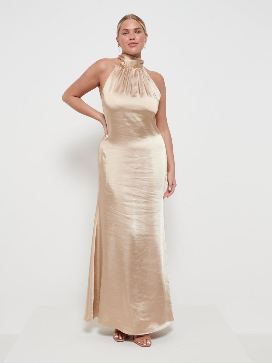 Odelle Maxi Bridesmaid Dress - Matte Bronze