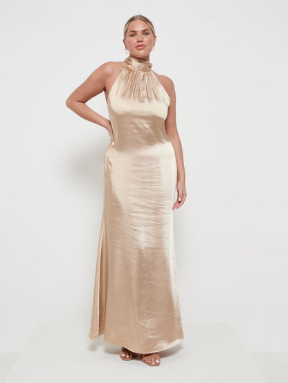 Odelle Maxi Bridesmaid Dress - Matte Bronze