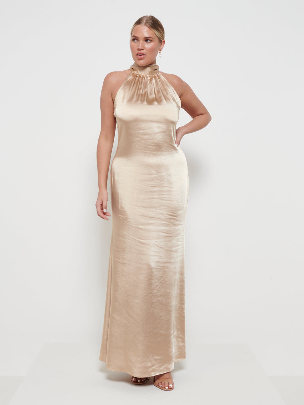 Odelle Maxi Bridesmaid Dress - Matte Bronze