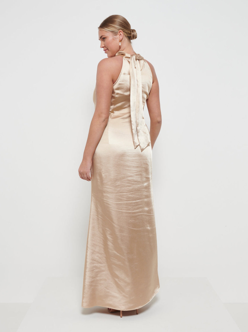 Odelle Maxi Bridesmaid Dress - Matte Bronze