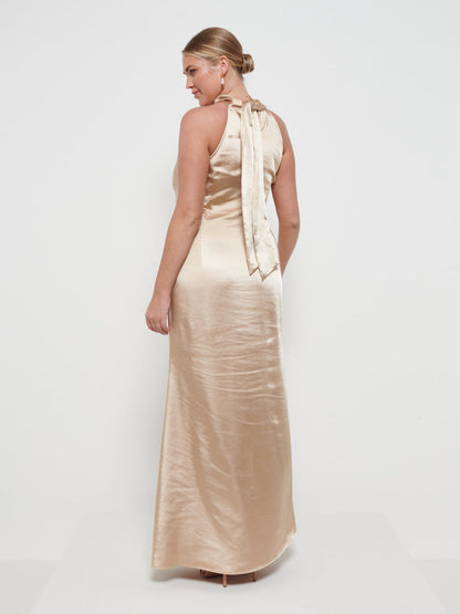 Odelle Maxi Bridesmaid Dress - Matte Bronze