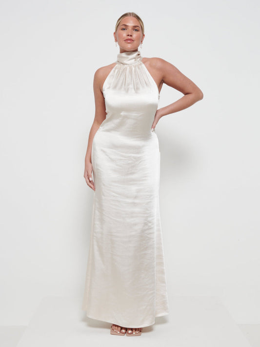 Odelle Maxi Bridesmaid Dress - Matte Champagne