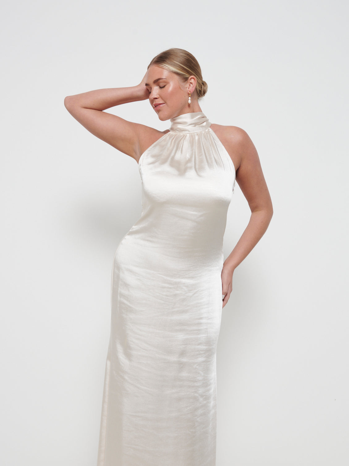 Odelle Maxi Bridesmaid Dress - Matte Champagne