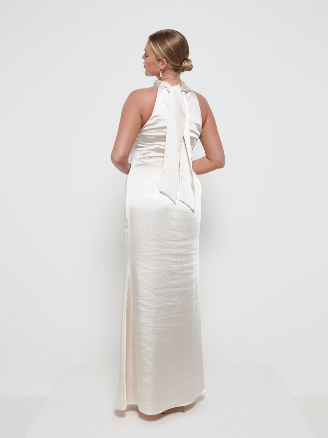 Odelle Maxi Bridesmaid Dress - Matte Champagne