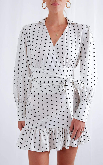 Aiden Wrap Blouse - Polka Dot