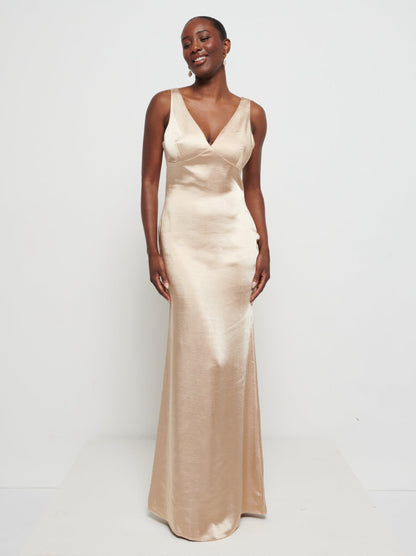 Piper Maxi Bridesmaid Dress - Matte Bronze