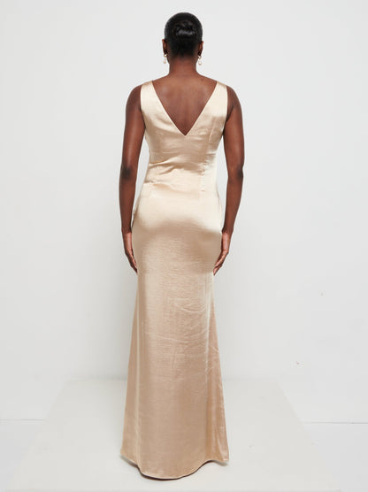 Piper Maxi Bridesmaid Dress - Matte Bronze