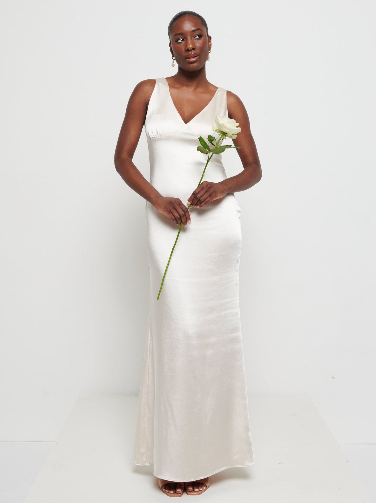Piper Maxi Bridesmaid Dress - Matte Champagne