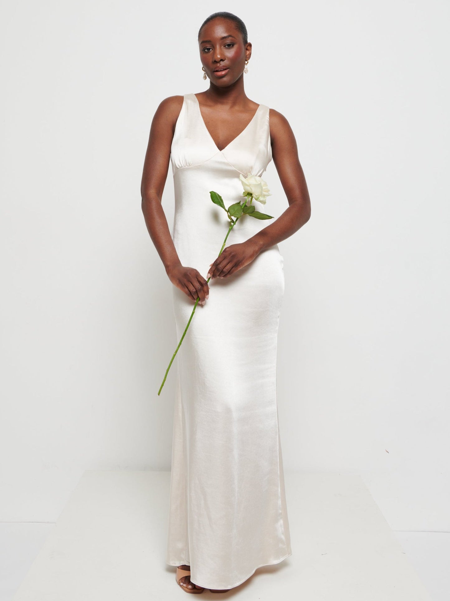 Piper Maxi Bridesmaid Dress - Matte Champagne