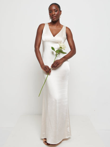 Piper Maxi Bridesmaid Dress - Matte Champagne