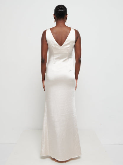 Piper Maxi Bridesmaid Dress - Matte Champagne